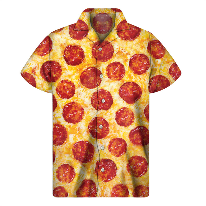 3D Printing Food - Camisas Havaianas Masculinas com Estampa 3D