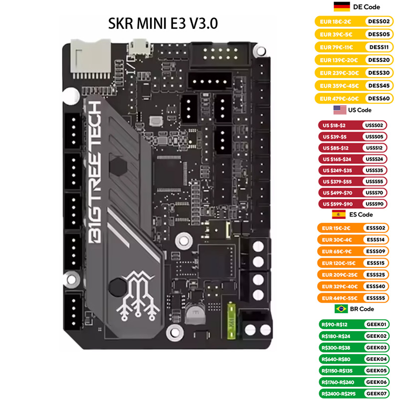 3D Printer Bed Spring - Bigtreetech skr mini e3 v3.0 placa-mãe
