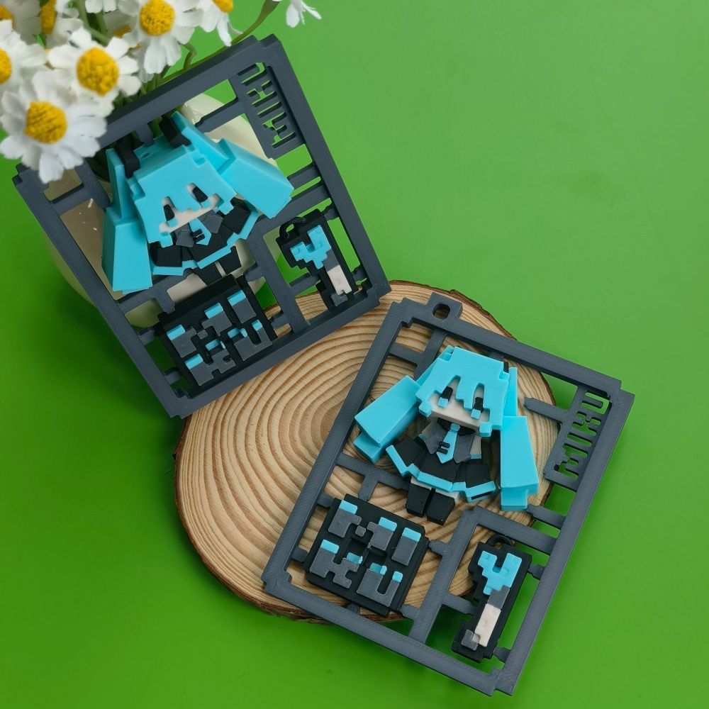 3D Printing Model - Modelo Semi-Montado de Hatsune Miku em