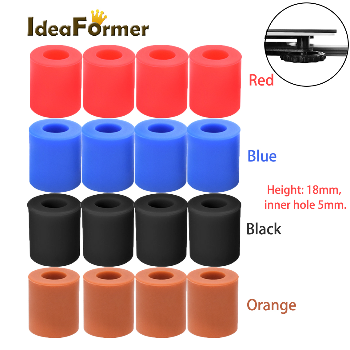 3D Printer Bed Spring - IdeaFormer 4 unidades de coluna de