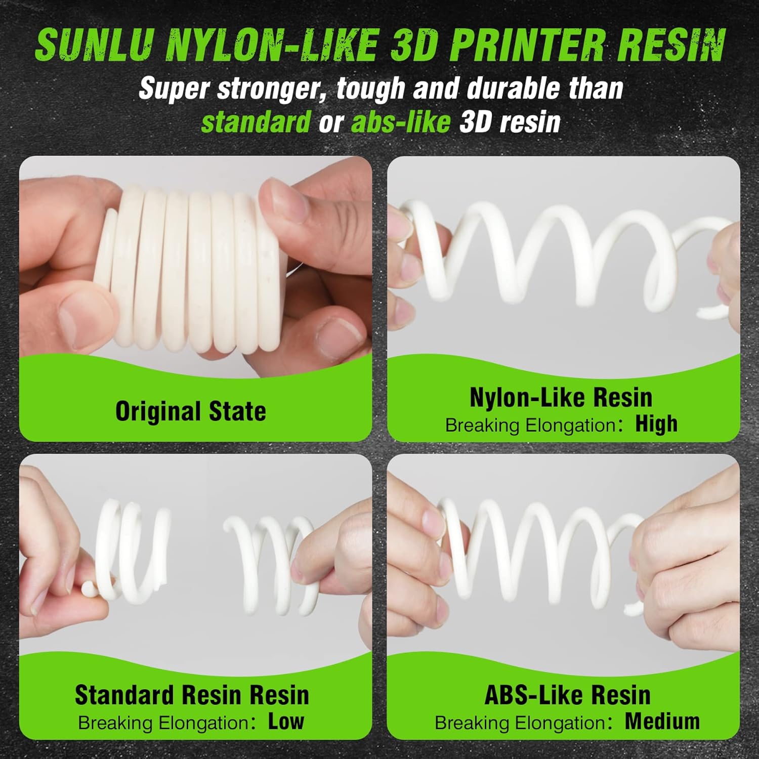 SUNLU 1KG Resina 3D tipo Nylon - 3D Printing Uv Sensitive Resin avaliação e preço