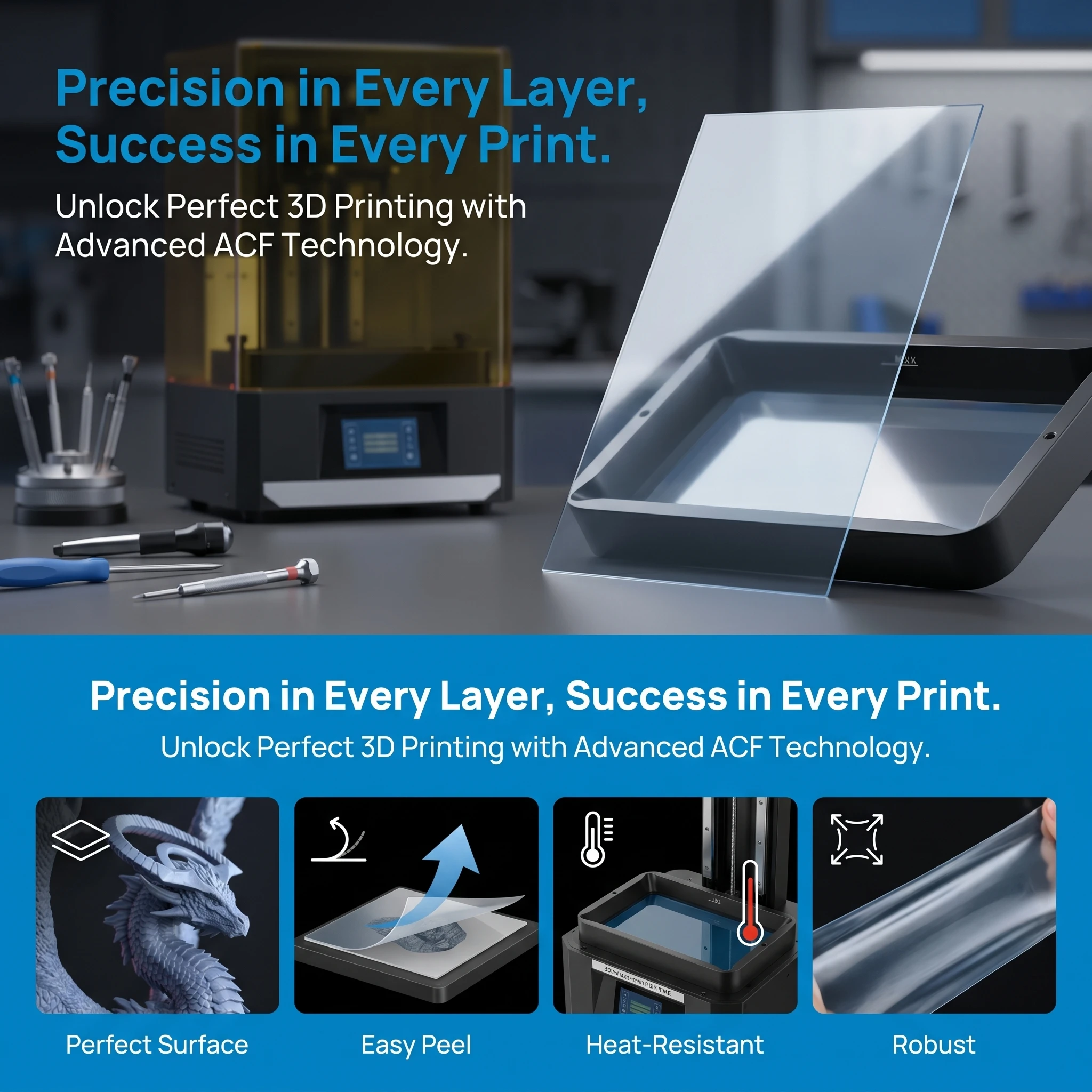3 Peças de Filme ACF 220x310mm - 3D Printing Uv Sensitive Resin avaliação e preço