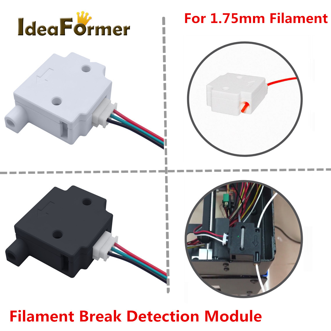 Detector 3D, Peças de Impresso - Filament Runout Sensor avaliação e preço