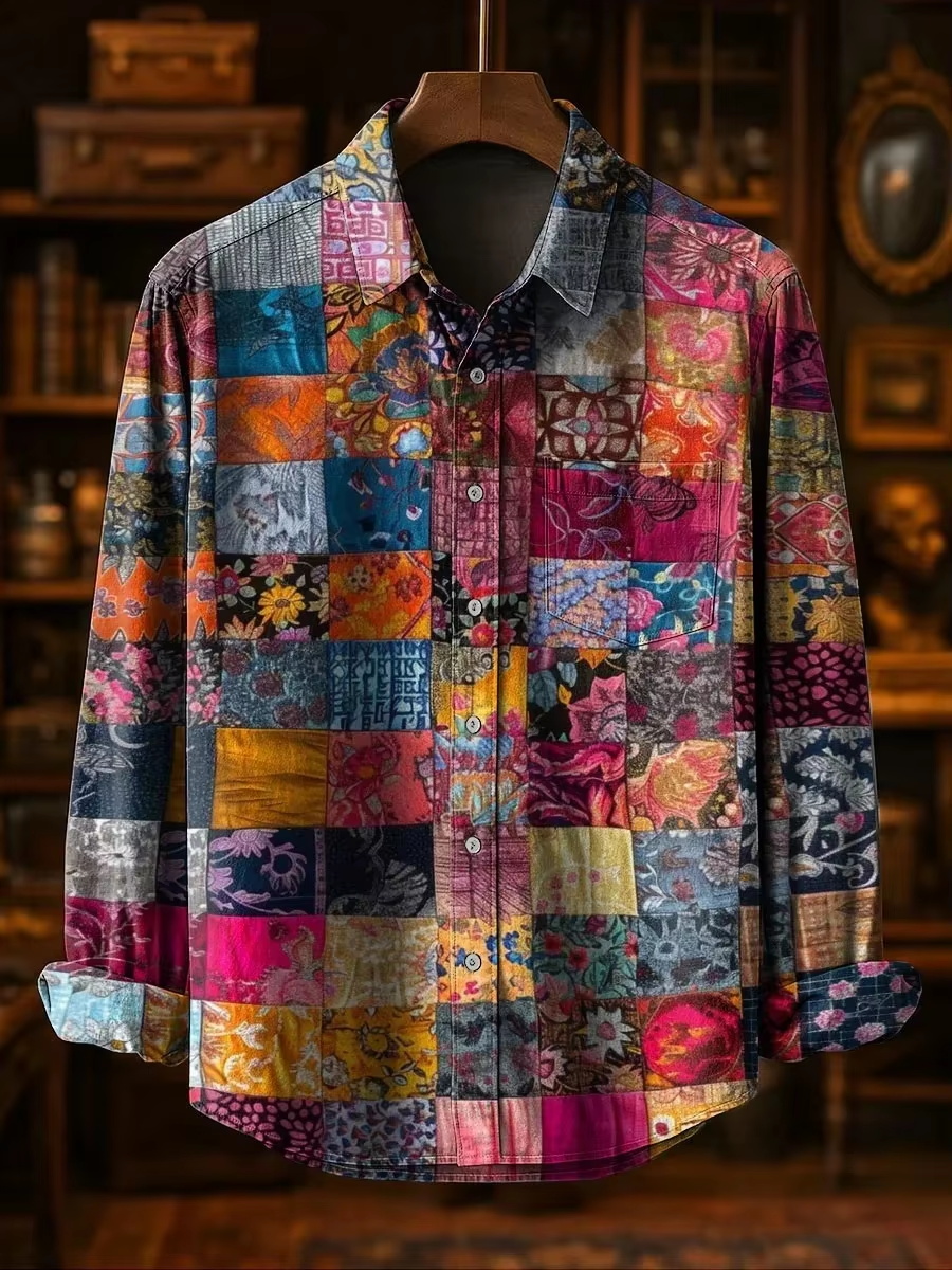 Camisa Casual Masculina de Lin - 3D Printing Design avaliação e preço